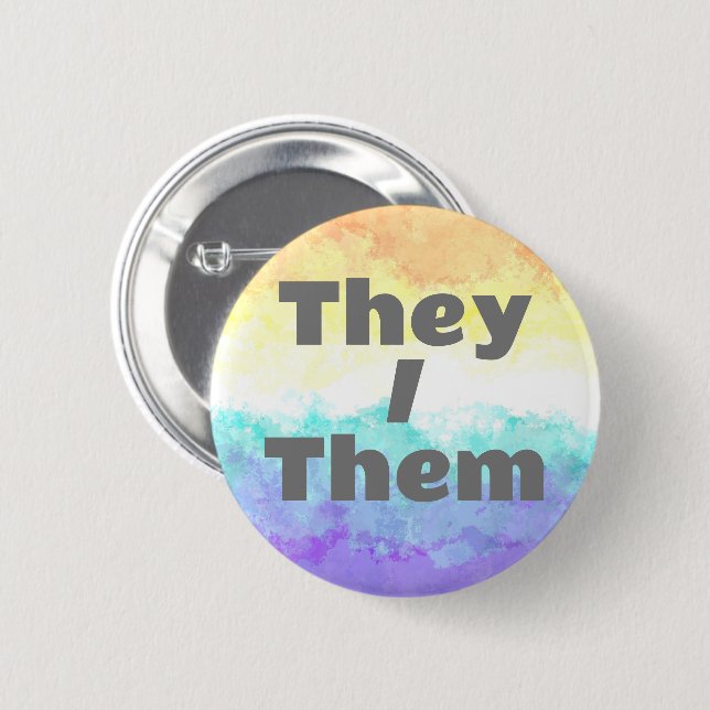 Customisable Pronoun Boho Genderfaun Pride Flag 6 Cm Round Badge (Front & Back)