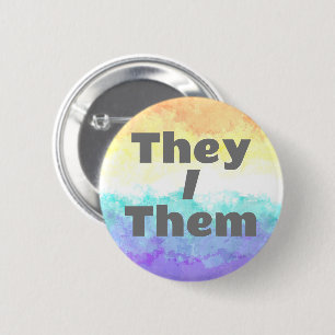 Customisable Pronoun Boho Genderfaun Pride Flag 6 Cm Round Badge