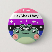 Customisable Pronoun Genderfluid Pride Flag Frog