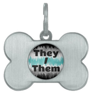 Customisable Pronoun Libramasculine Pride Flag Pet ID Tag