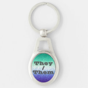 Customisable Pronoun MLM Men Loving Men Pride Flag Key Ring