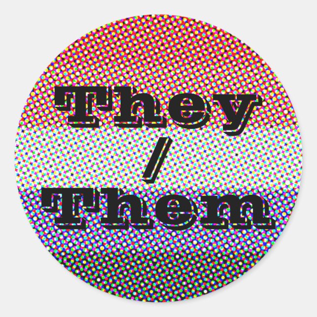 Customisable Pronoun Mod Cupioromantic Pride Flag Classic Round Sticker (Front)