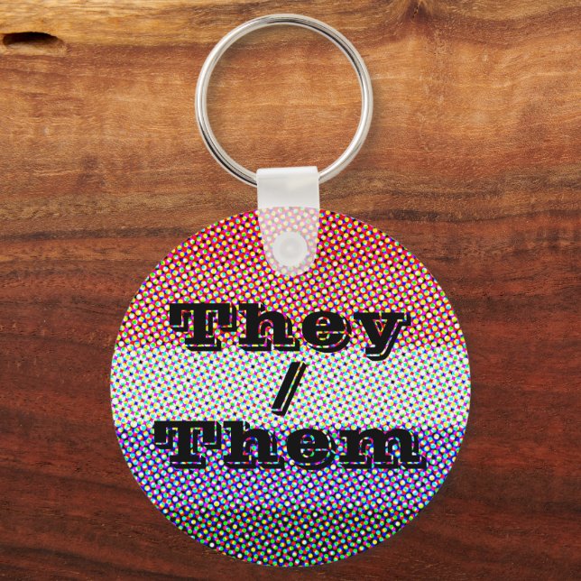 Customisable Pronoun Mod Cupioromantic Pride Flag Key Ring (Front)