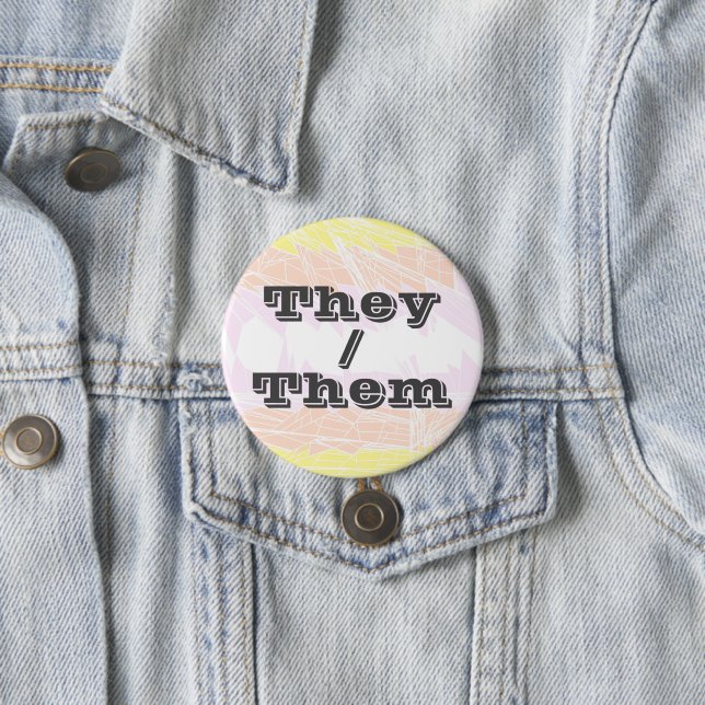 Customisable Pronoun Pangender Pride Flag 7.5 Cm Round Badge (In Situ)