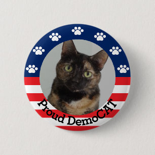 Customisable Proud DemoCAT 6 Cm Round Badge