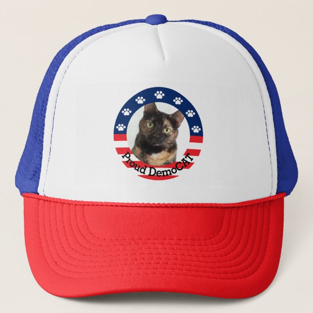 Customisable Proud DemoCAT Trucker Hat (Front)