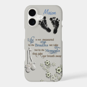 Customisable Proud Mum/New Baby Boy iPhone X Case