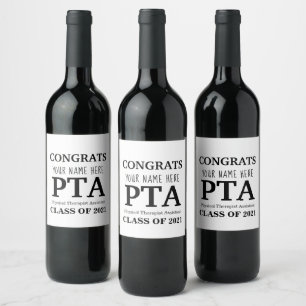 Customisable PTA Wine Bottle Labels