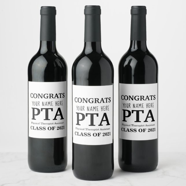 Customisable PTA Wine Bottle Labels (Bottles)