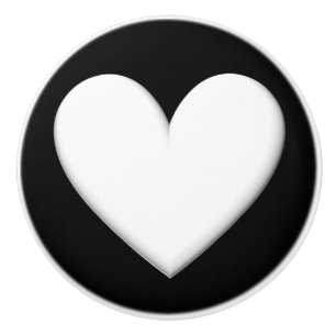 Customisable Puffy Heart Ceramic Knob