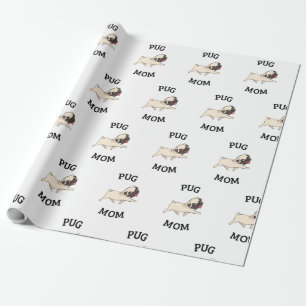 Customisable Pug Mum Wrapping Paper