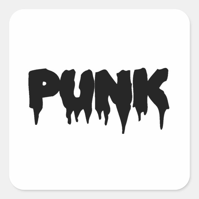 Customisable Punk Drip Front Square Sticker (Front)