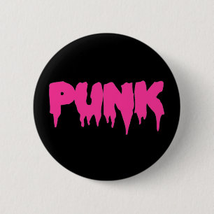 Customisable "Punk" Pink Drip Font Button