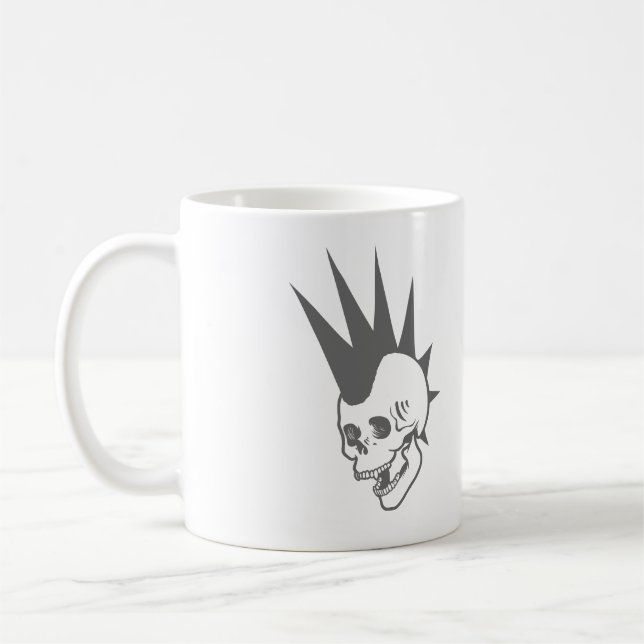 Customisable Punk Skull Coffee Mug (Left)