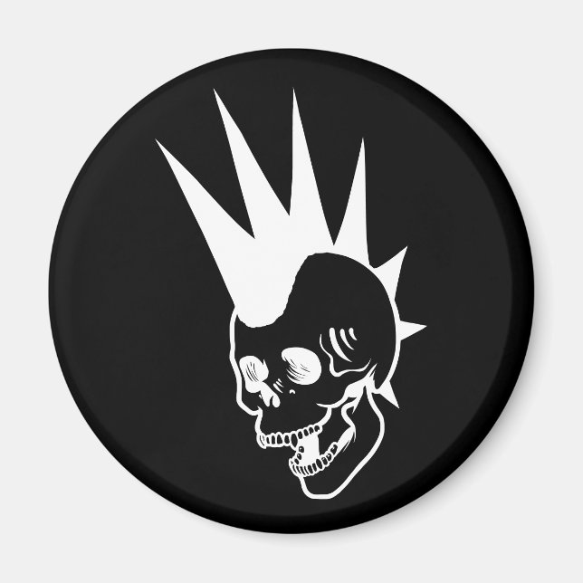 Customisable Punk Skull Magnet (Front)