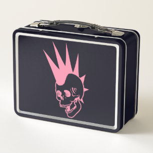 Customisable Punk Skull Metal Lunch Box