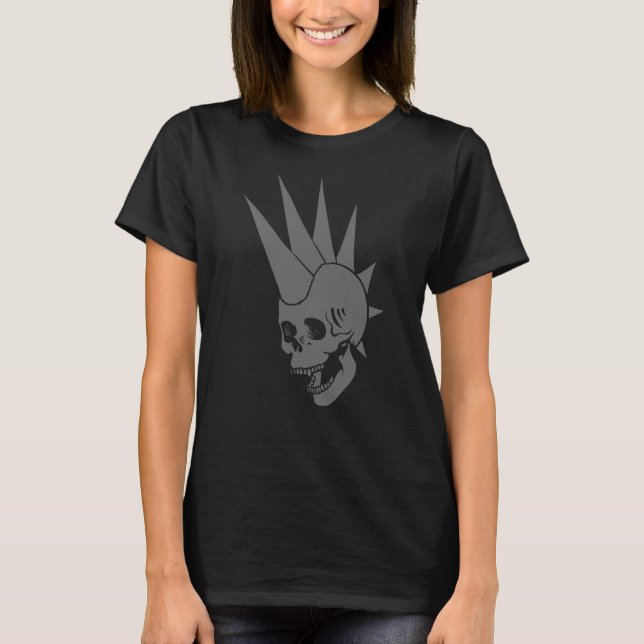 Customisable Punk Skull Version 2 T-Shirt (Front)