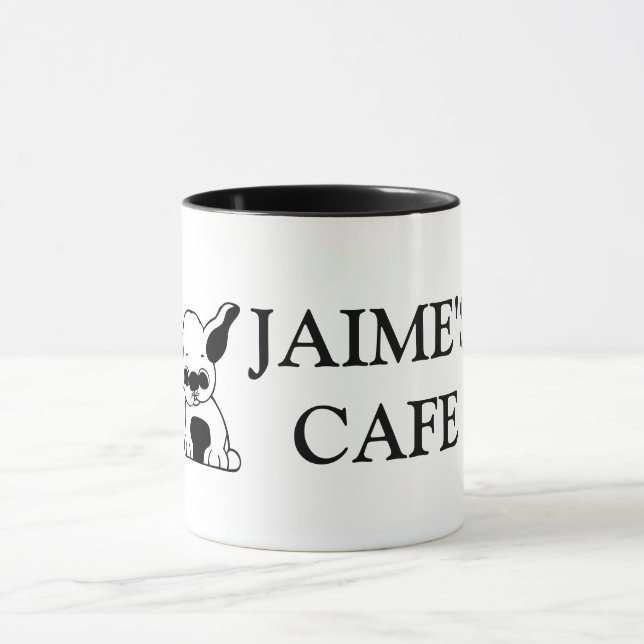 Customisable Puppy Themed Coffee Mug (Center)