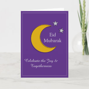 Customisable Purple Eid Invitation Card