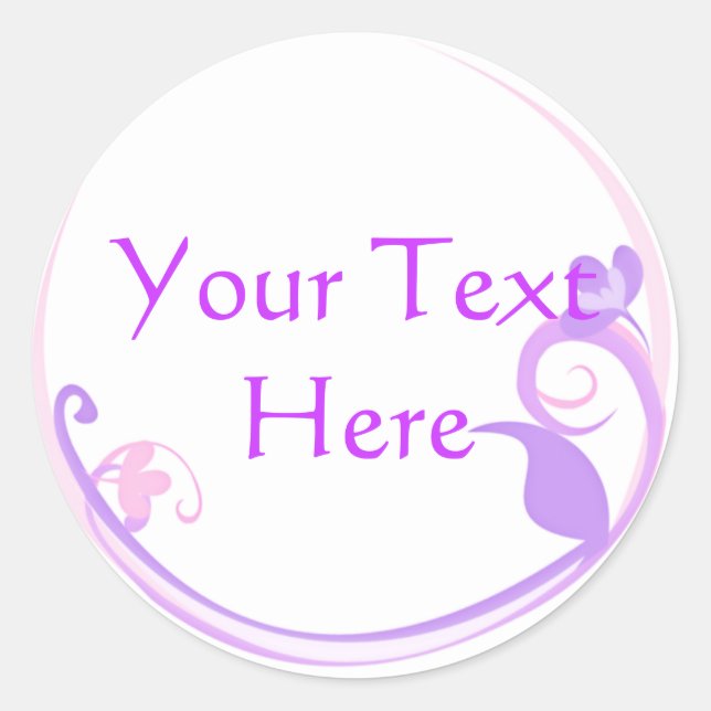 Customisable Purple Flower Stickers (Front)