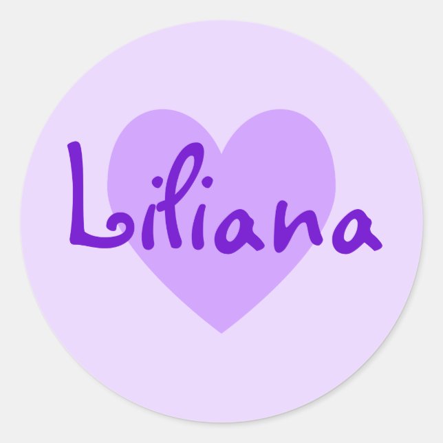 Customisable Purple Heart Lavender Classic Round Sticker (Front)
