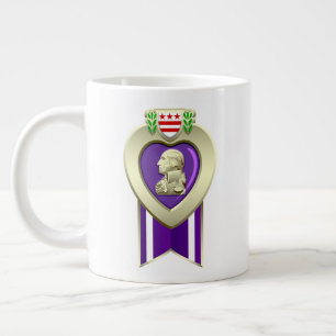 Customisable Purple Heart Medal 20oz Large Coffee Mug