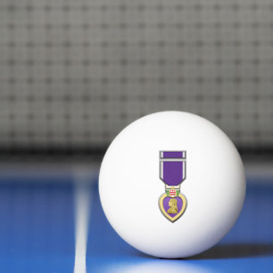 Customisable Purple Heart Medal Ping Pong Ball