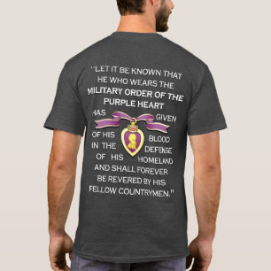 Customisable "PURPLE HEART RIBBON" T-Shirt