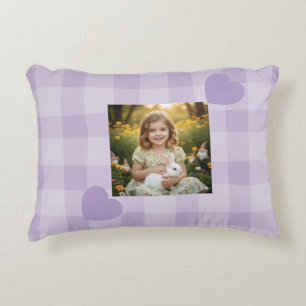 Customisable Purple Simple Baby Girl Nursery Accen Decorative Cushion