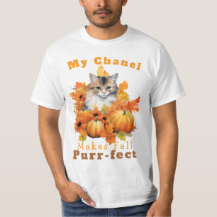 Customisable Purr-fect Autumn Cat Chanel T-Shirt