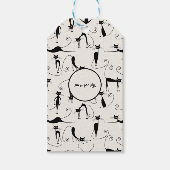 Customisable Purr-fectly Cat Gift Tags (Front)