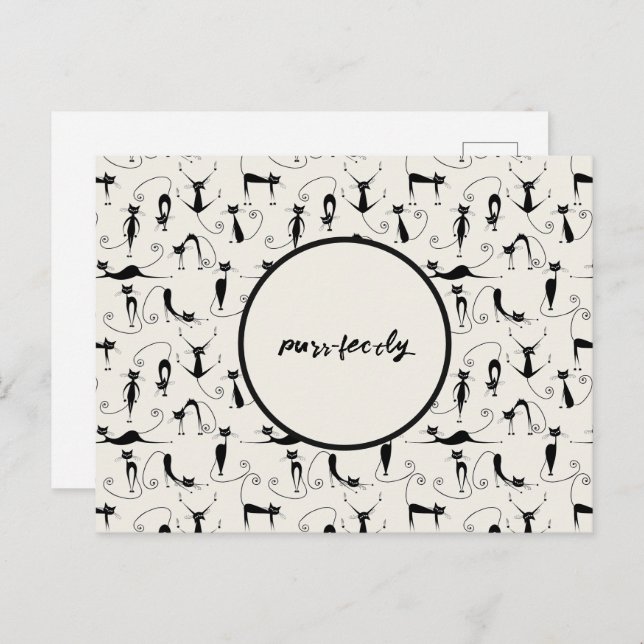 Customisable Purr-fectly Cat Postcard (Front/Back)
