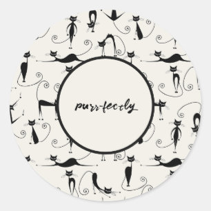 Customisable Purr-fectly Cat Sticker