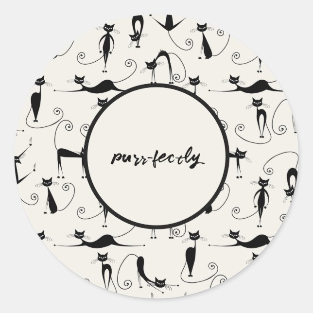 Customisable Purr-fectly Cat Sticker (Front)