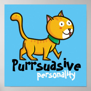 Customisable Purrsuasive Persoanlity Poster