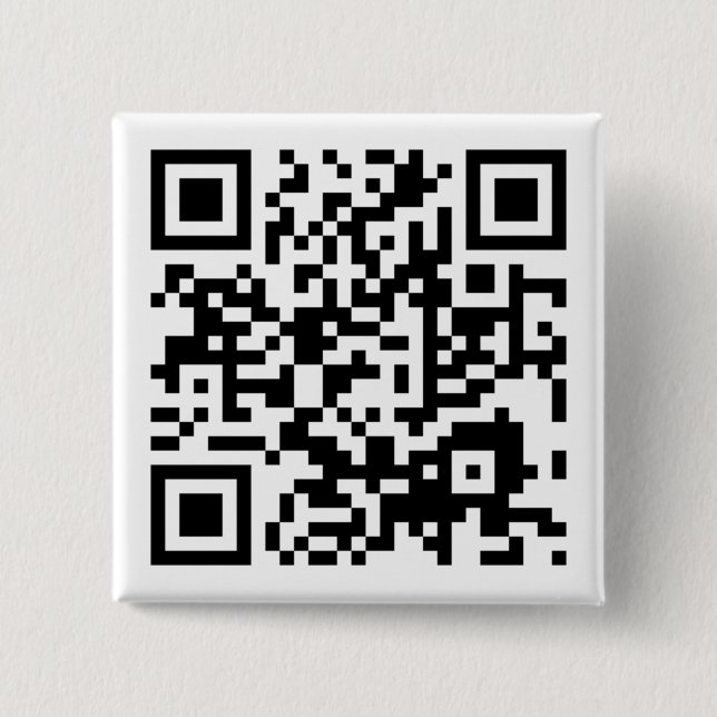 customisable QR code 15 Cm Square Badge (Front)