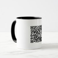 Customisable QR Code Black & White Abstract Geek
