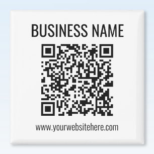 Customisable QR code & Business Name Magnet