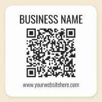 Customisable QR code & Business Name