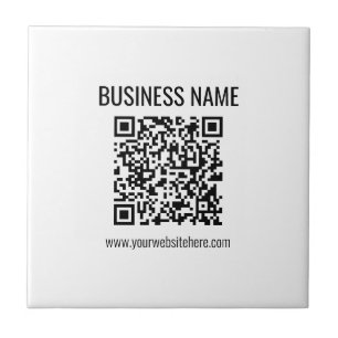 Customisable QR code & Business Name Tile