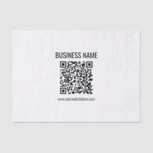 Customisable QR code & Business Name Tissue Paper