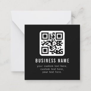 Customisable QR Code & Editable Text Design Card
