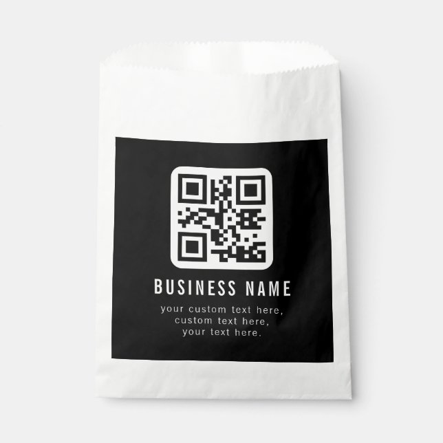 Customisable QR Code & Editable Text Design Favour Bags (Front)