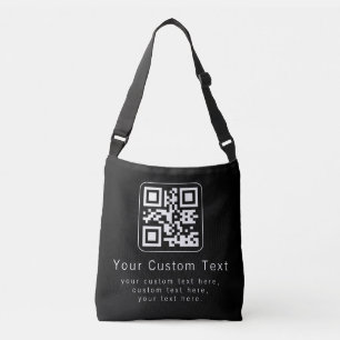 Customisable QR Code & Editable Text Template Crossbody Bag