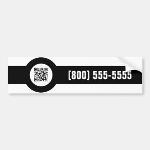 customisable QR code magstripe Bumper Sticker