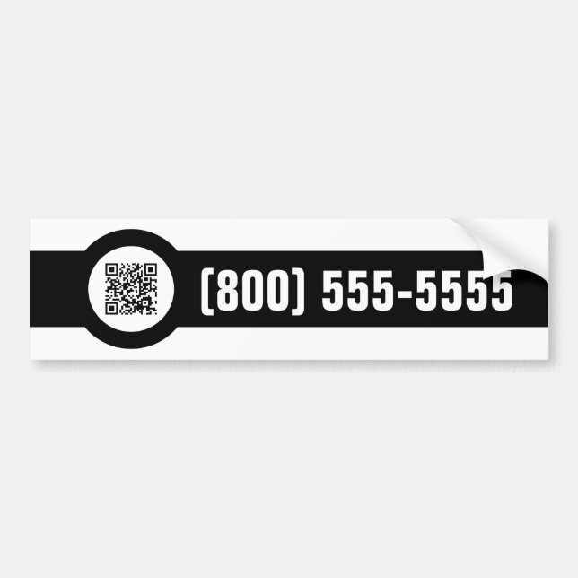 customisable QR code magstripe Bumper Sticker (Front)