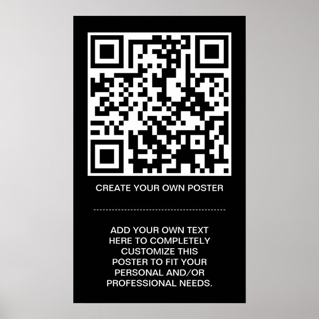 customisable QR code Poster (Front)