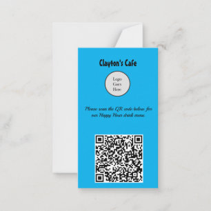 Customisable QR Code Restaurant Happy Hour Menu