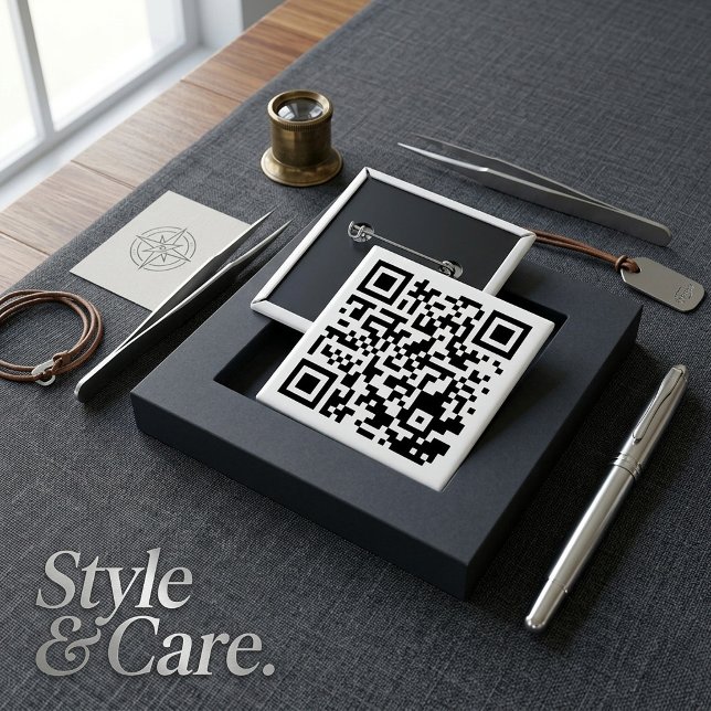 Customisable QR Code Square Button for Any Purpose (Customizable QR Code Square Button for Any Purpose)