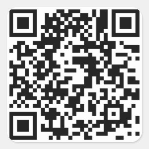 Customisable QR Code Square Sticker